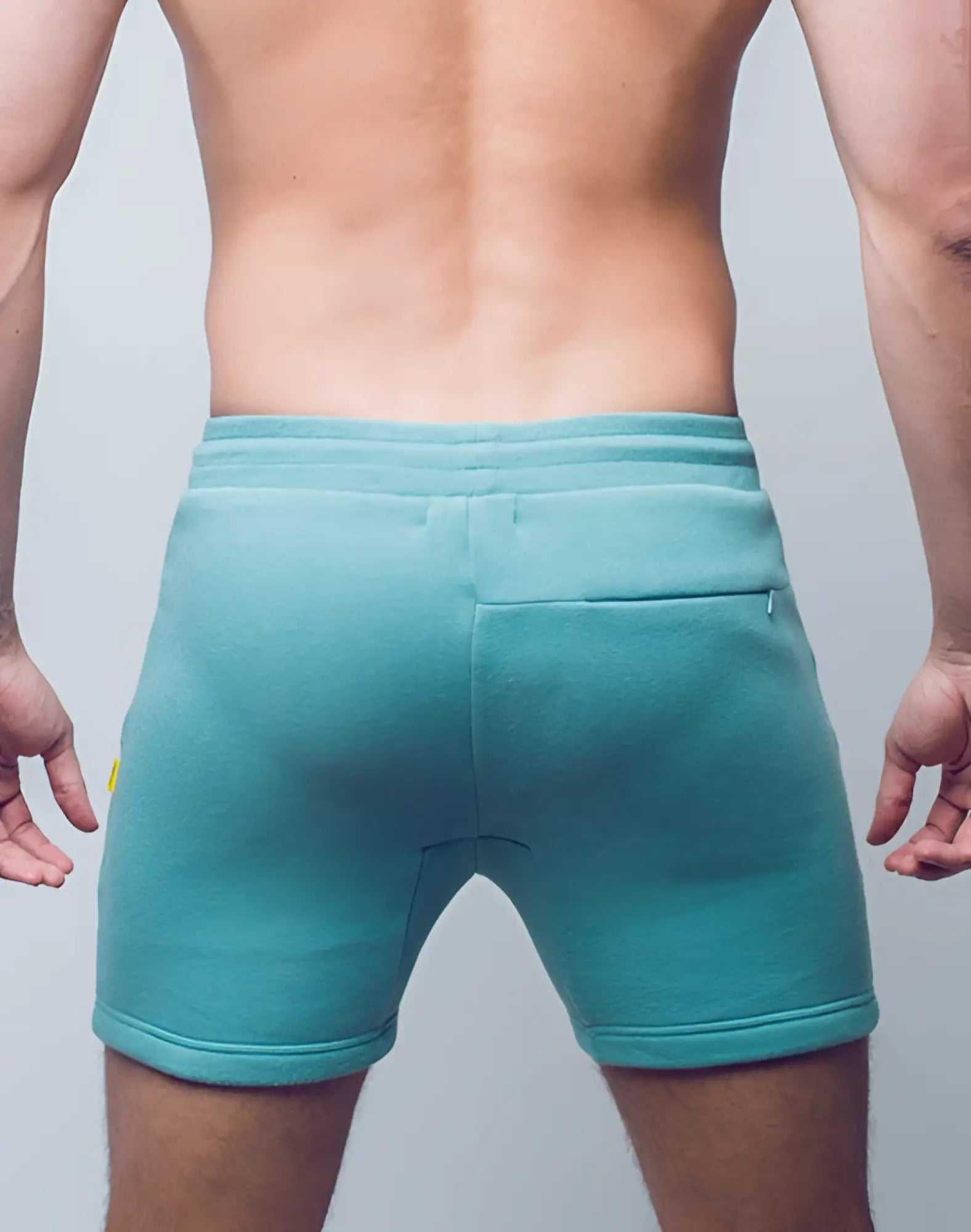 SupaWear recovery shorts in reboot green with soft texture ribbed waistband and side pockets for athletic use