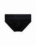 SupaWear ribbed brief underwear in black with smooth form-fitting design and subtle branded waistband for men