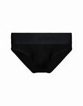 SupaWear ribbed brief underwear in black with smooth form-fitting design and subtle branded waistband for men