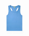 Light blue ribbed SUPAWEAR singlet with racerback design made from soft fabric ideal for casual wear