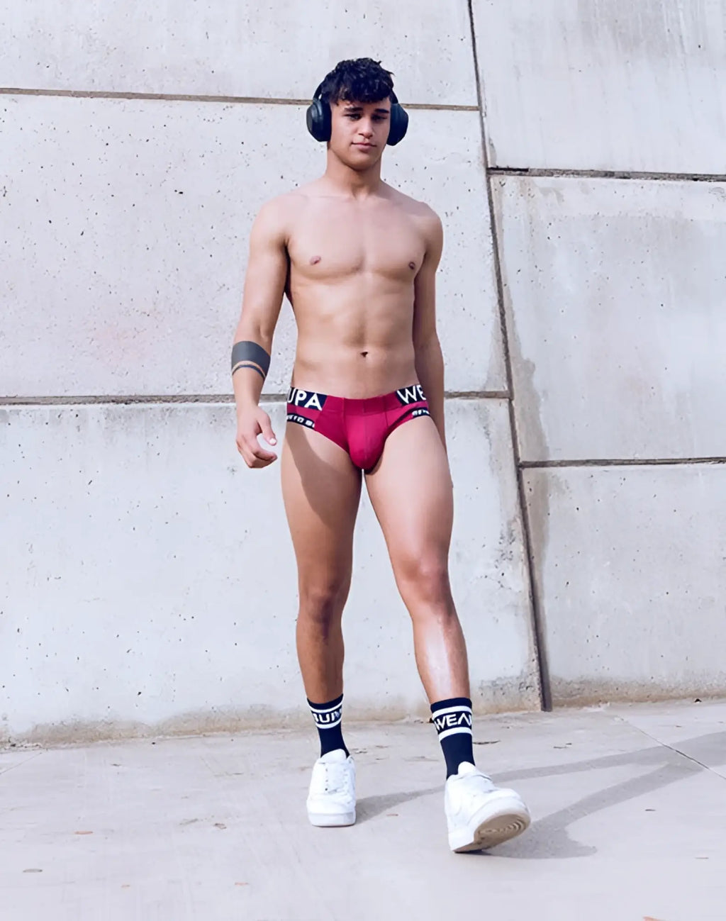 Redbud supawear SPR Max brief underwear with black and white upa branded waistband in breathable fabric