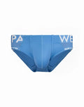 SupaWear SPR Max Brief underwear in blue with white lettering on the waistband designed for comfort and support