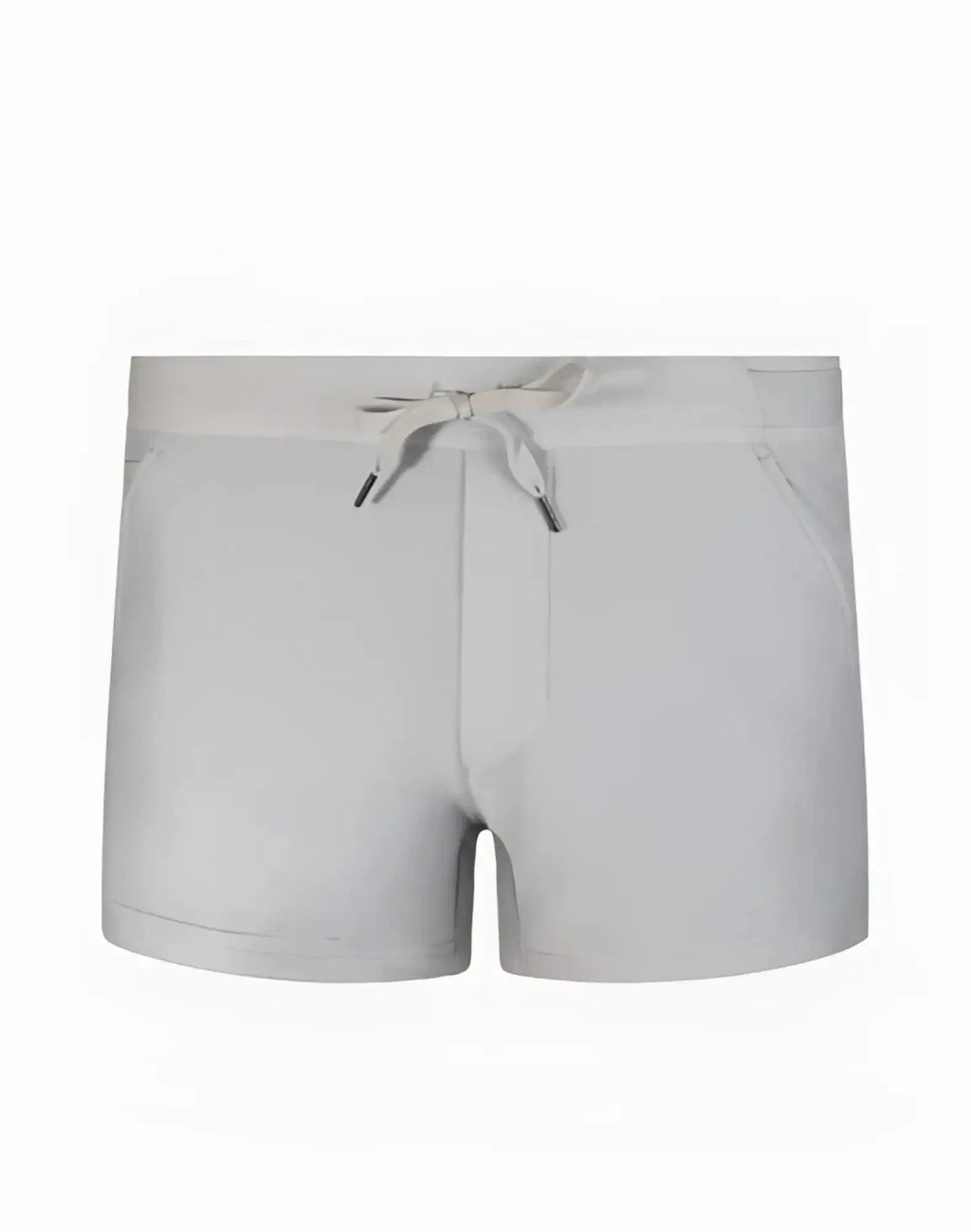 SupaWear SPR mesh shorts in light gray with textured fabric and drawstring waistband for comfortable wear