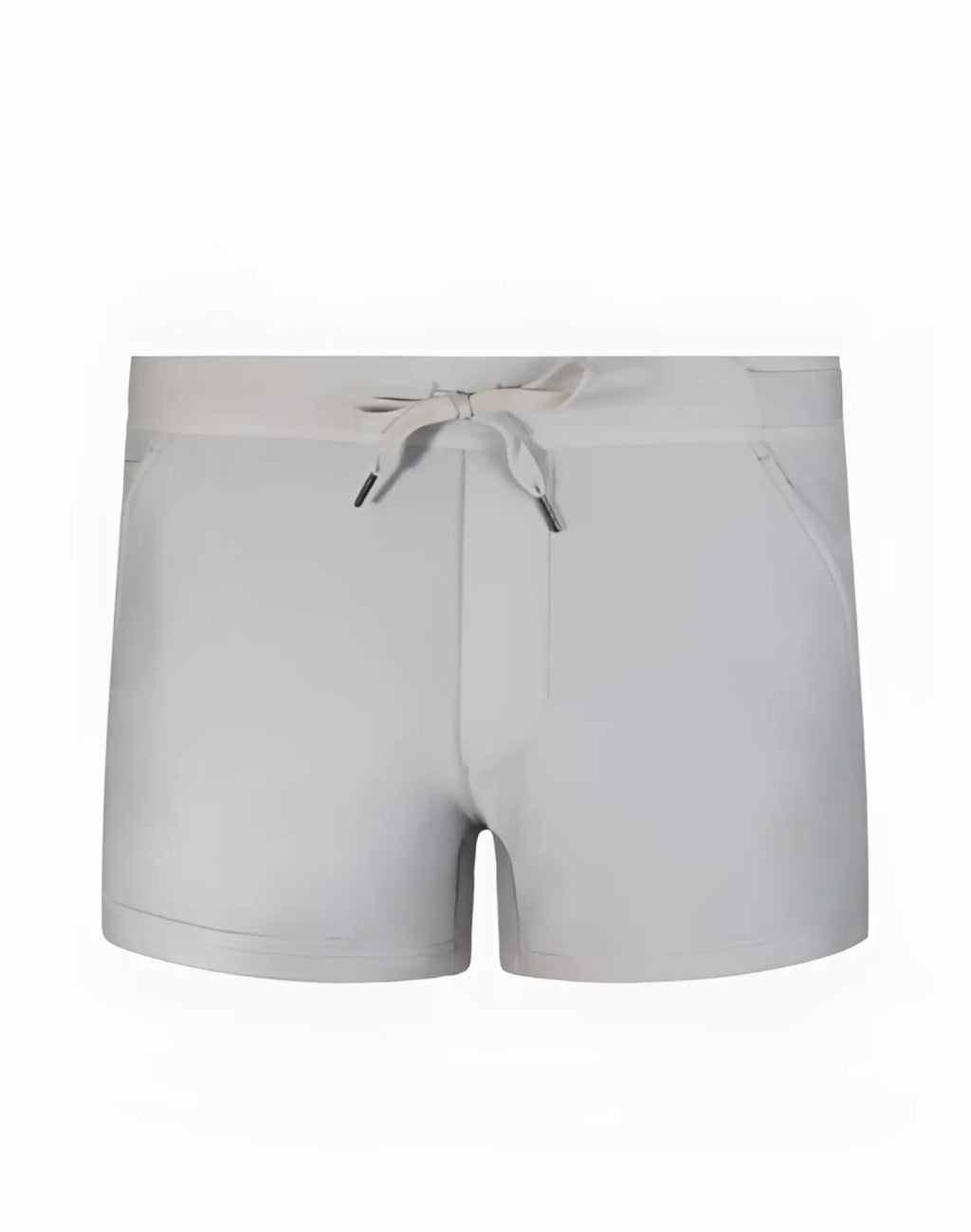 SupaWear SPR mesh shorts in light gray with textured fabric and drawstring waistband for comfortable wear