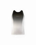 A supawear spr performance gradient singlet in black and white featuring a sleek breathable fabric with subtle texture