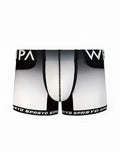 SupaWear SPR performance gradient trunk underwear in black and white with mesh panels and branded waistband