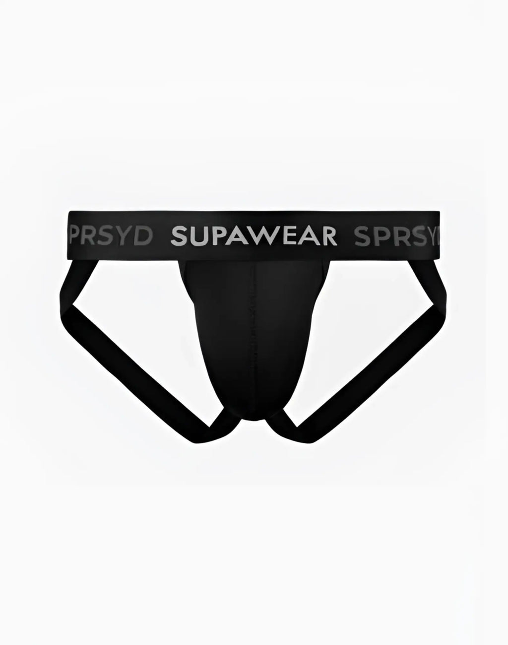 Black supawear spr pro jockstraps underwear with wide supawear logo waistband for comfortable support
