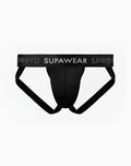 Black supawear spr pro jockstraps underwear with wide supawear logo waistband for comfortable support