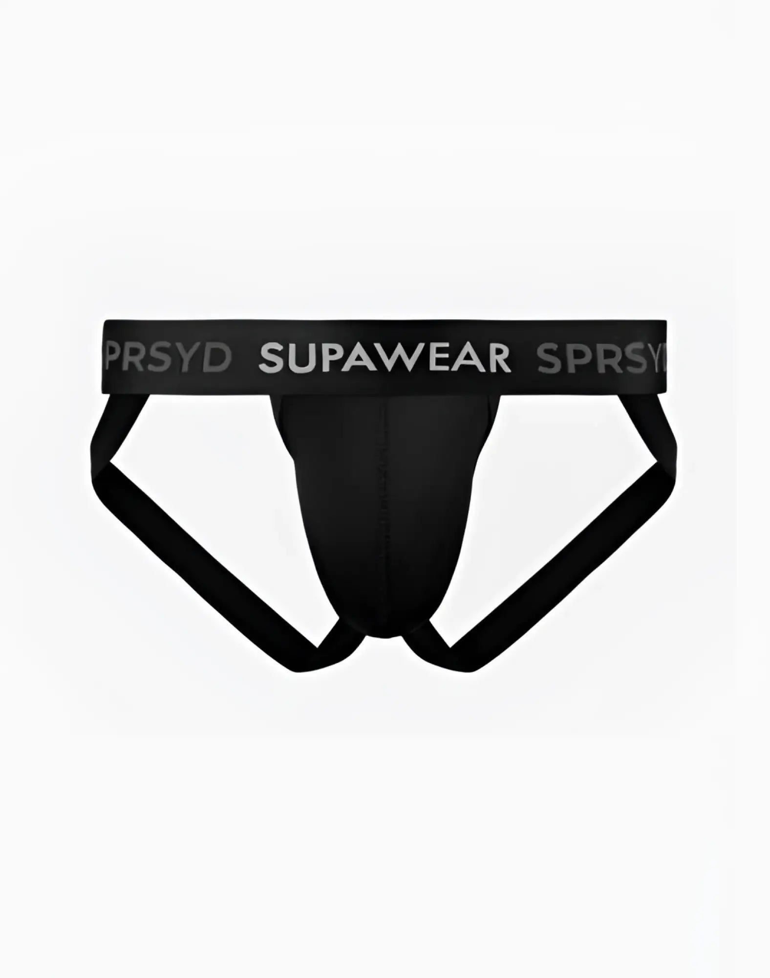 Black supawear spr pro jockstraps underwear with wide supawear logo waistband for comfortable support