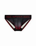 Supawear spr training brief underwear in black and red gradient design for athletic use