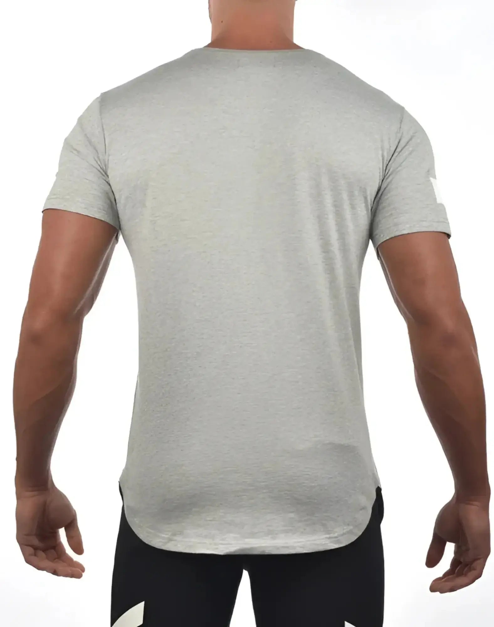 Gray heathered SUPAWEAR SUP cotton t-shirt with crew neck and short sleeves for casual wear