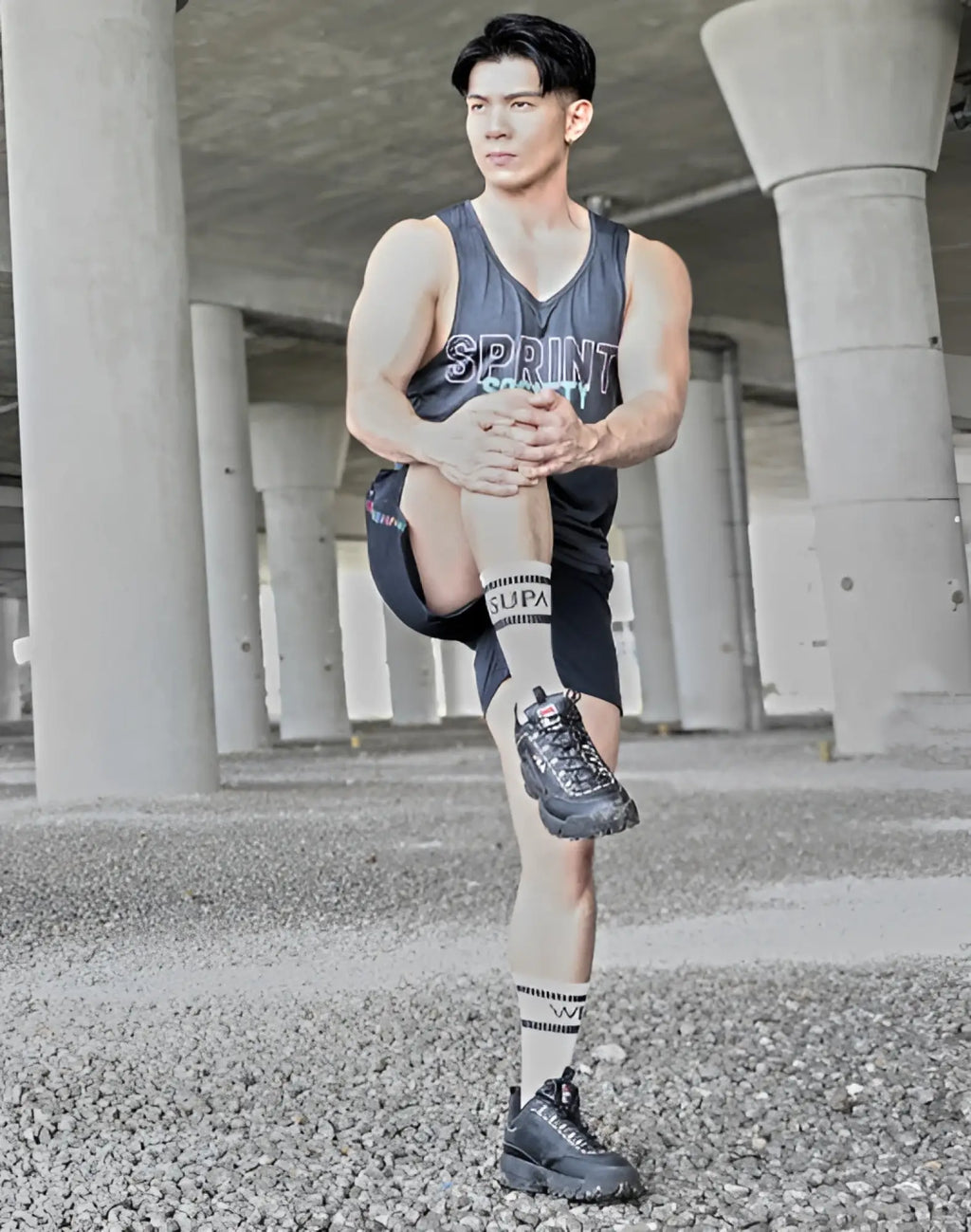 White supawear supa crew socks with black branding and yellow toe tips for comfortable everyday wear