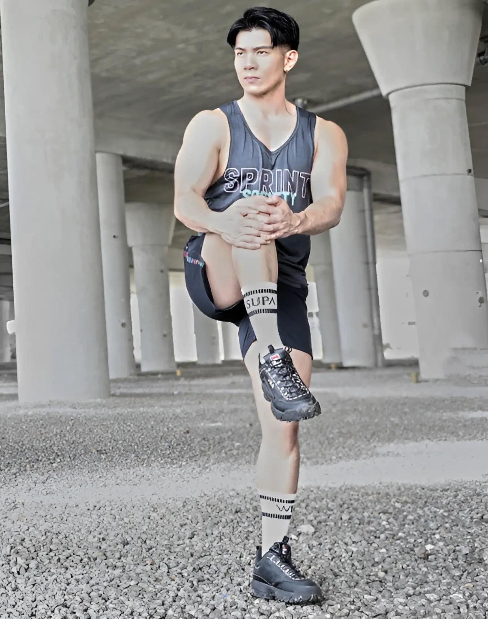 White supawear supa crew socks with black branding and yellow toe tips for comfortable everyday wear