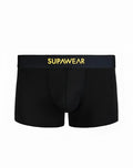 Black supawear just supa trunk boxer briefs with gold logo waistband designed for comfortable everyday wear