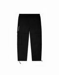 Black supawear zip-off trousers with multiple cargo pockets and adjustable drawstring cuffs for versatile wear