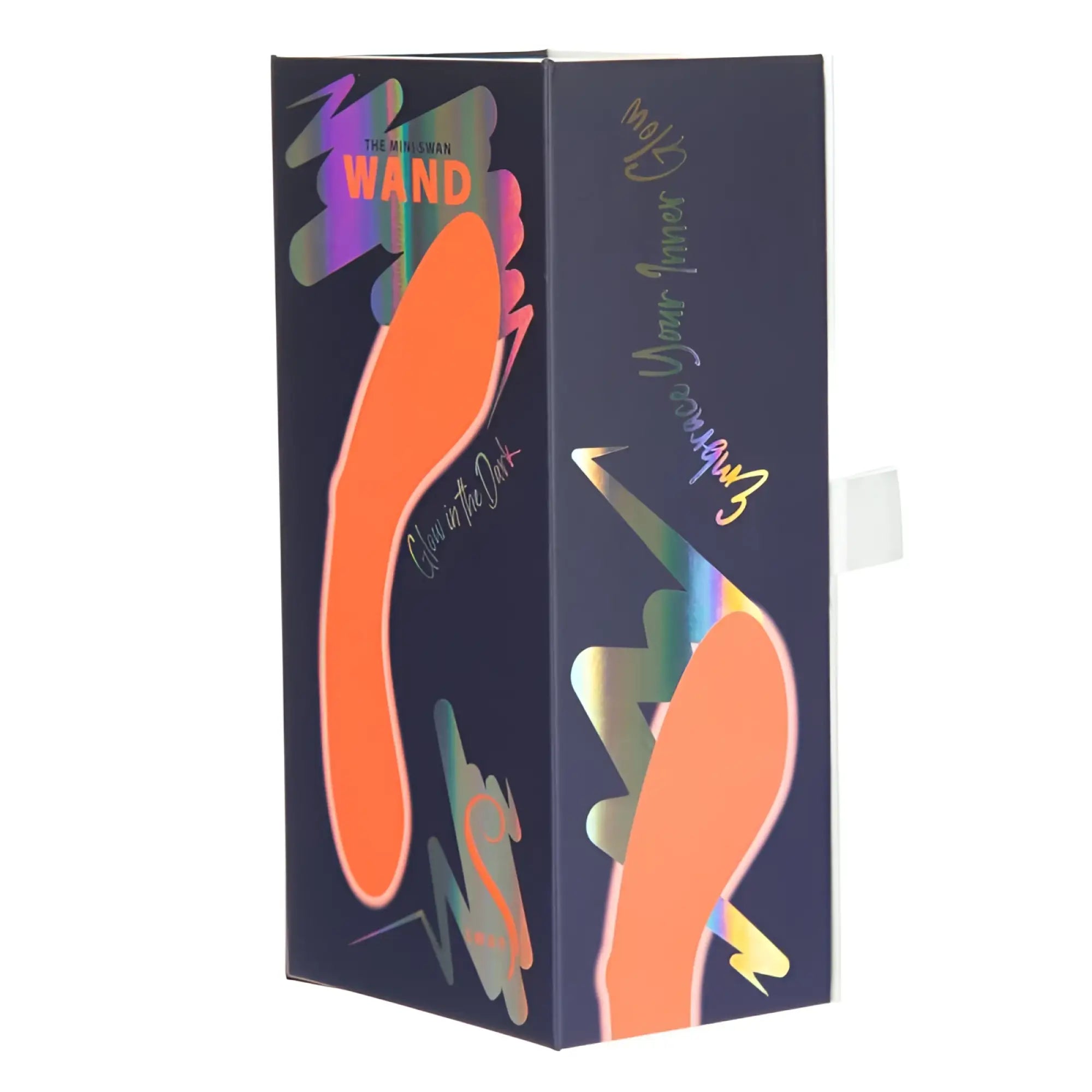 Swan the mini swan wand glow orange is a sleek orange adult toy with an ergonomic design for comfortable use
