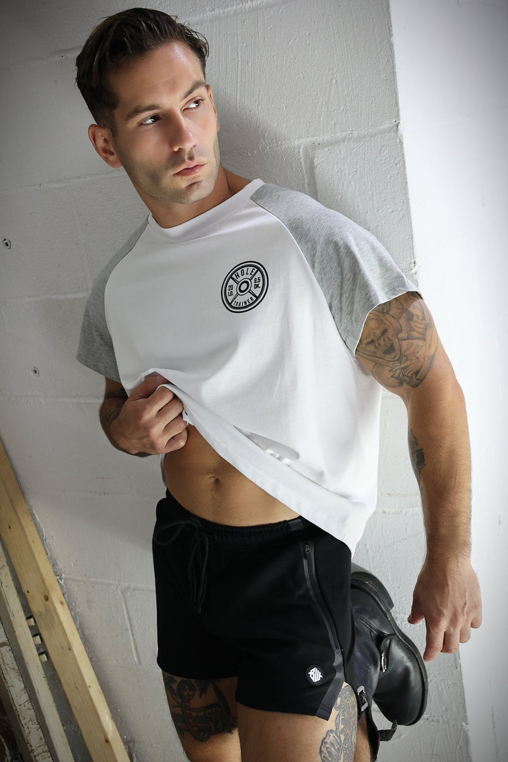 Breedwell Gay Men's Sweat & Sin Raglan Tee