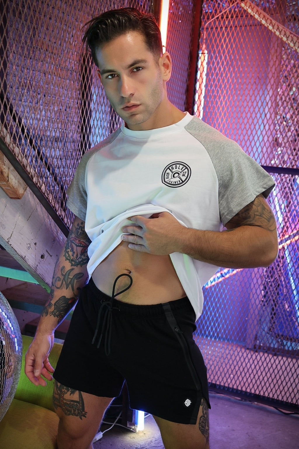 Breedwell Gay Men's Sweat & Sin Raglan Tee