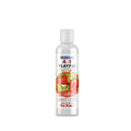Clear plastic bottle with white cap labeled swiss navy playful flavours 4 in 1 strawberry kiwi pleasures 1oz with fruit graphics
