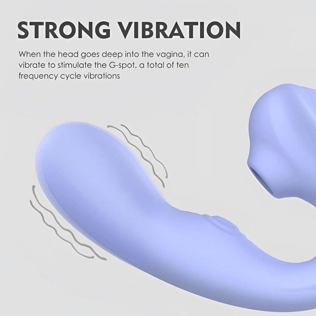 Light purple silicone sxe aria air pulse c shaped g-spot vibrator with curved design and textured grip