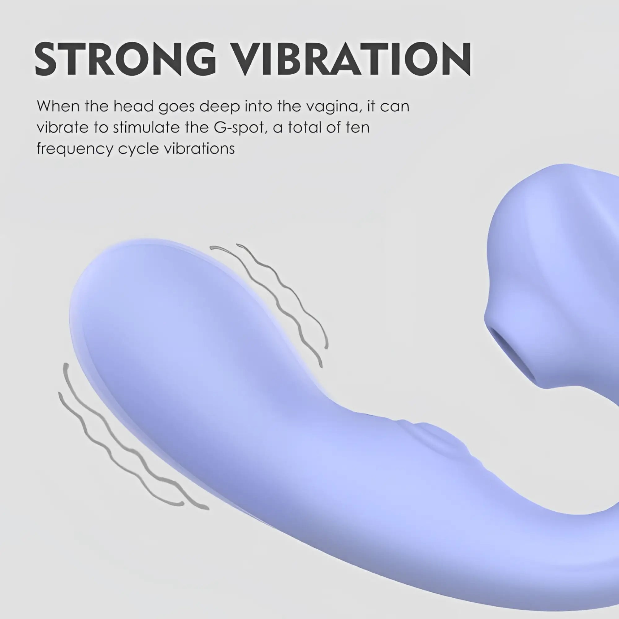 Light purple silicone sxe aria air pulse c shaped g-spot vibrator with curved design and textured grip