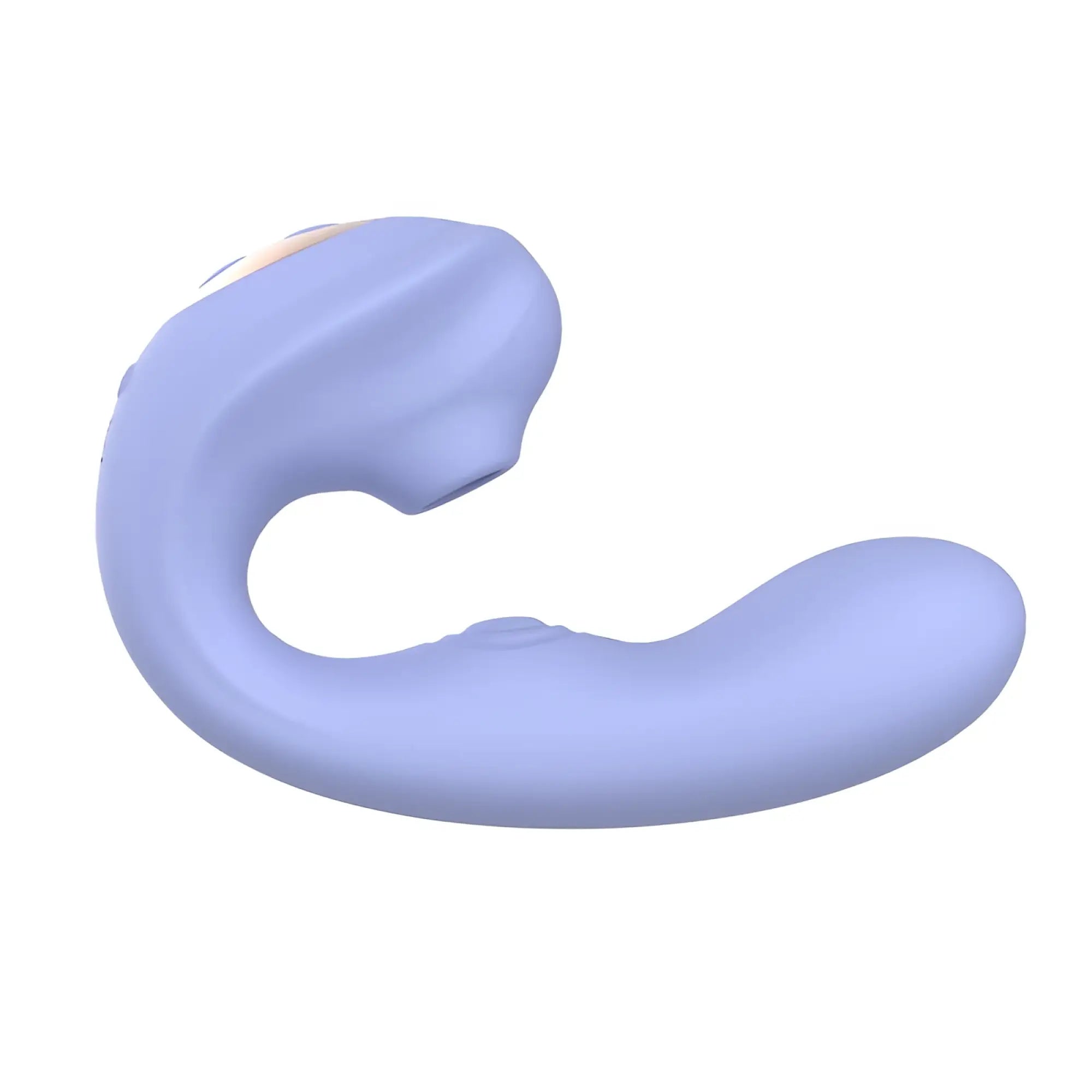 Sxearia air pulse c shaped vibrator in sleek lavender silicone with curved ergonomic design for adult pleasure use