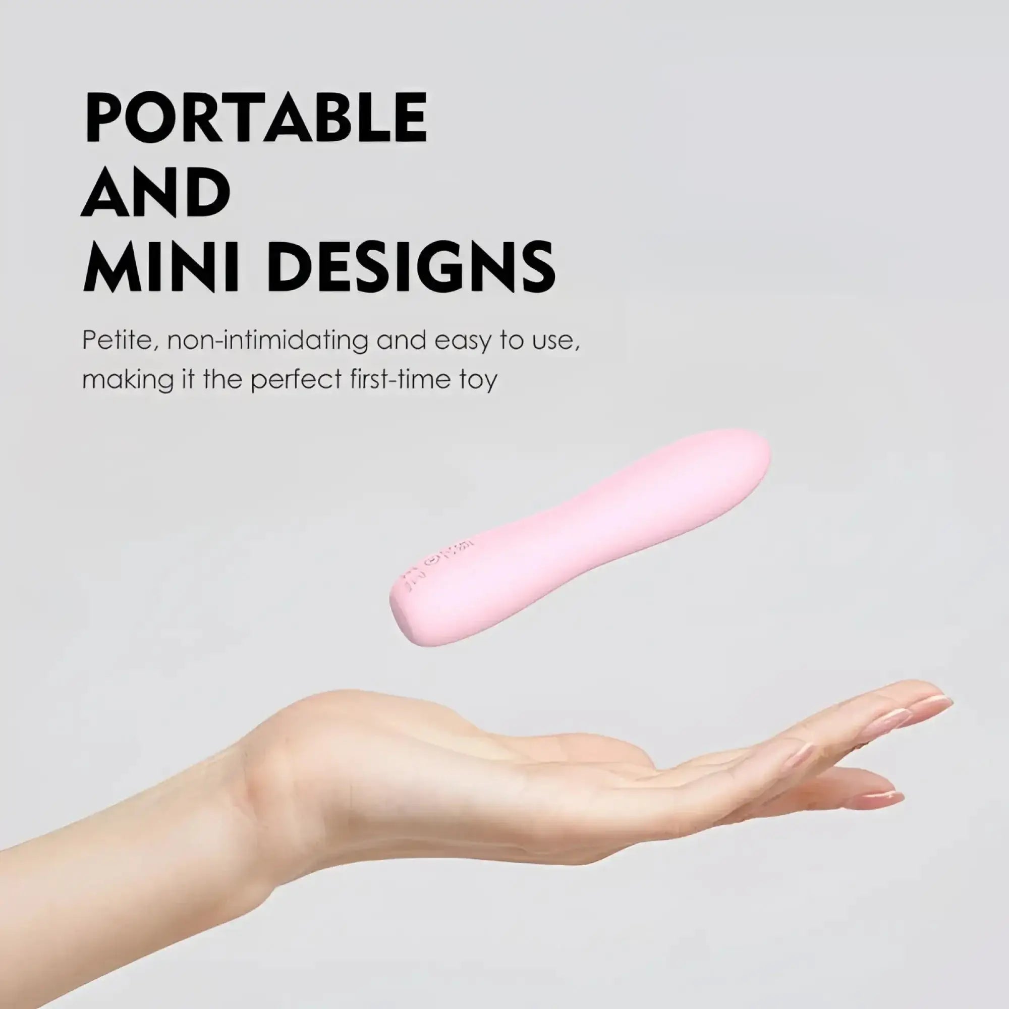 Sxe bella silicone 140mm bullet massager in pink with smooth rounded contours and subtle textured grip area