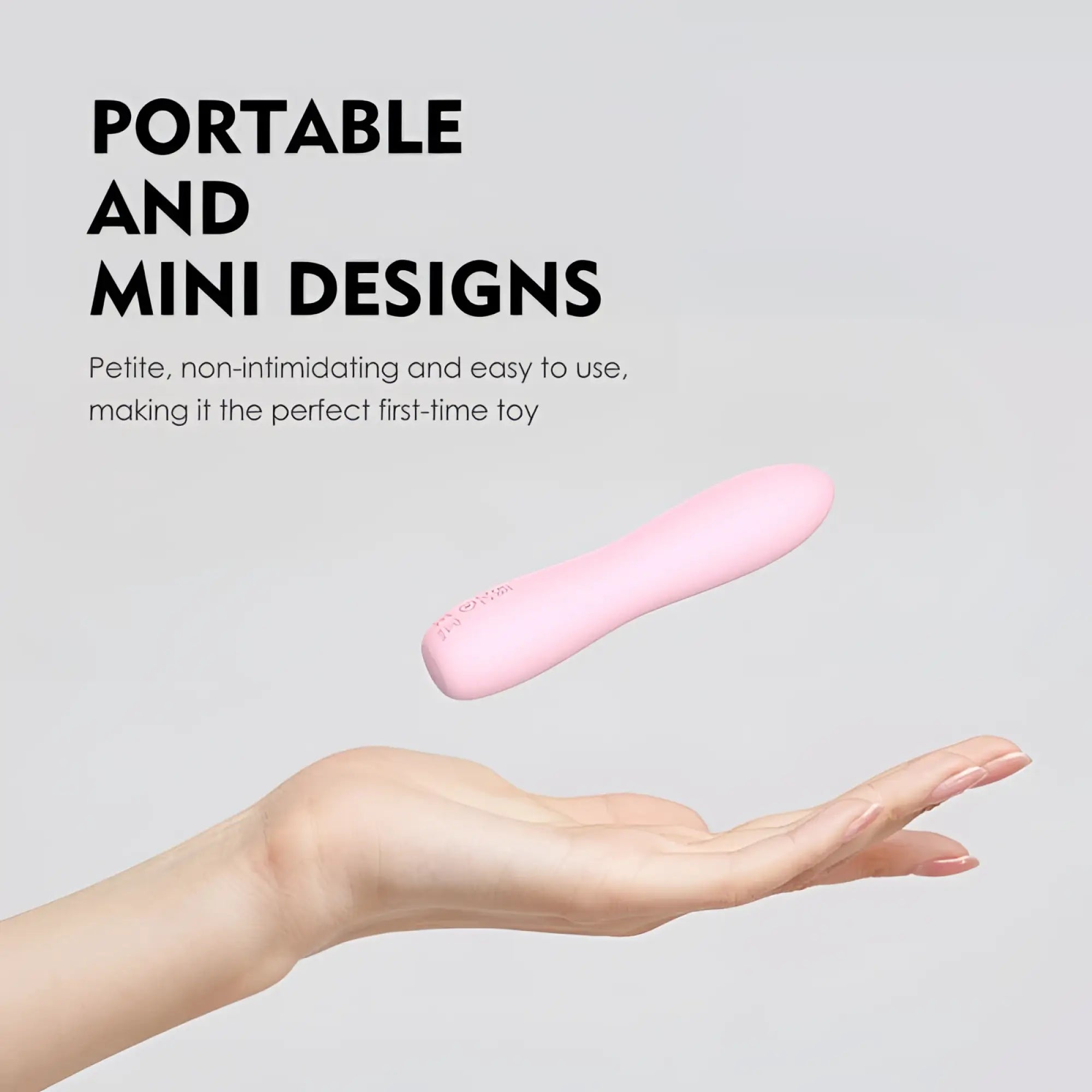 Sxe bella silicone 140mm bullet massager in pink with smooth rounded contours and subtle textured grip area