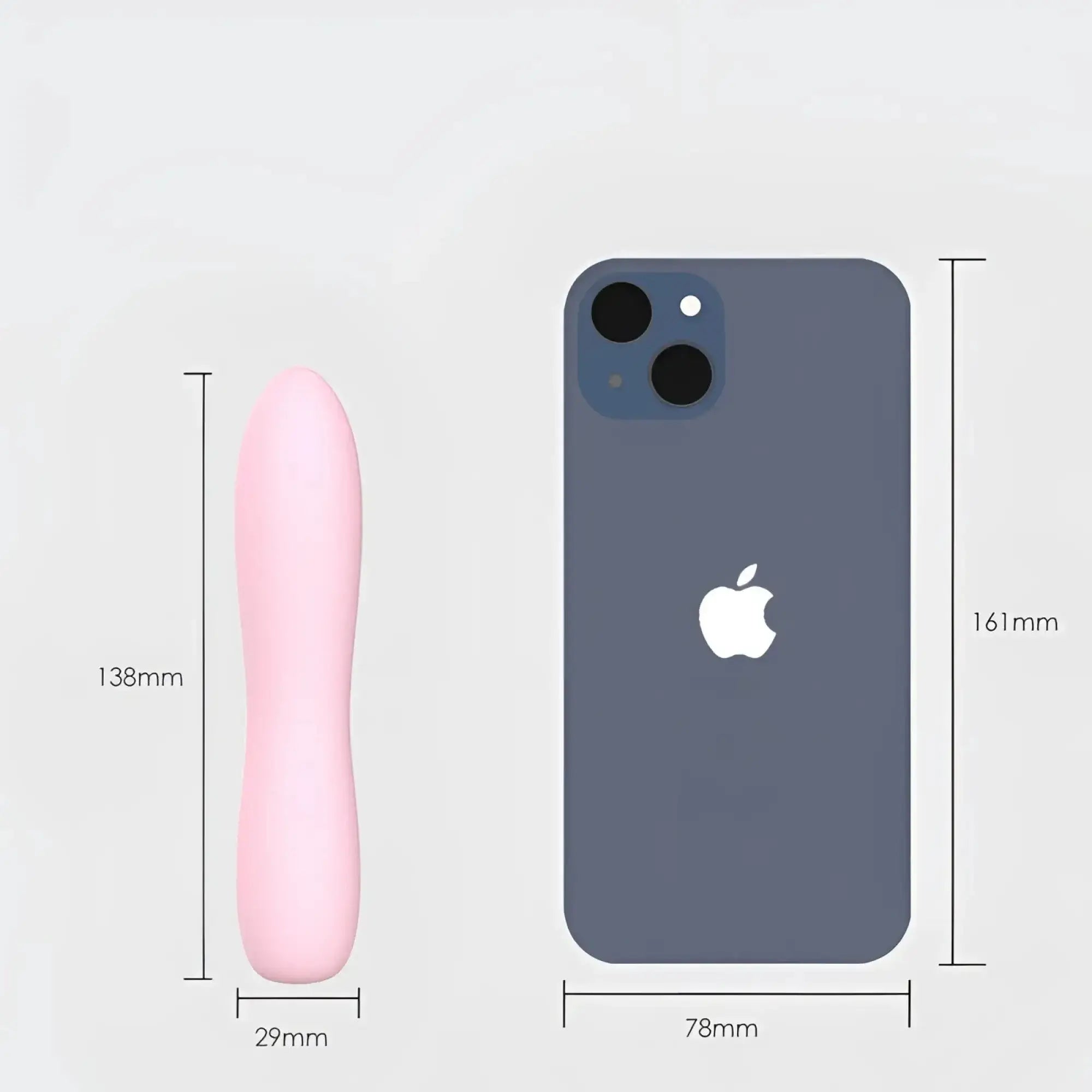 Pink silicone bullet massager 140mm tall 29mm wide designed for targeted vibration and relaxation