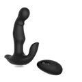 Black silicone anal vibrator with remote control by SXE designed for prostate stimulation and easy wireless use