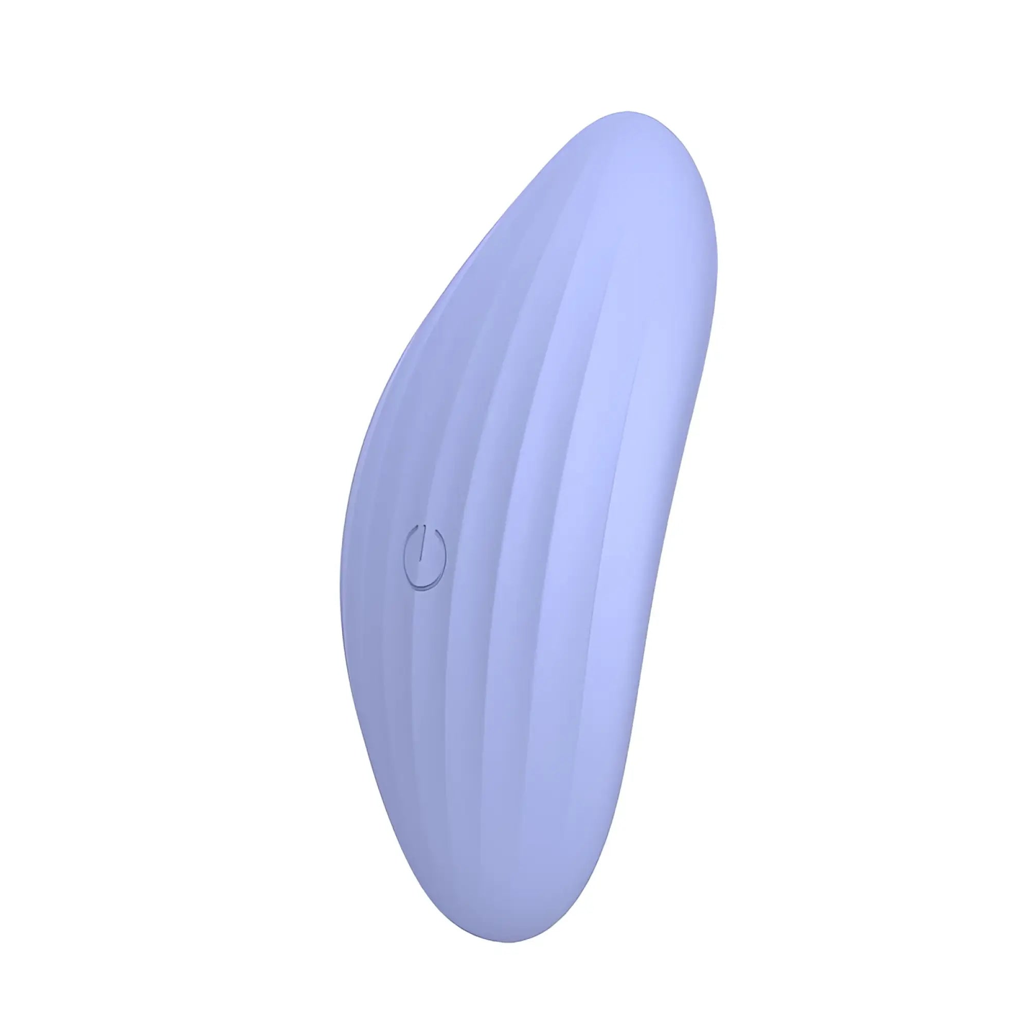 Sxe Destiny vibrating massager with a sleek lavender silicone ribbed surface and integrated power button