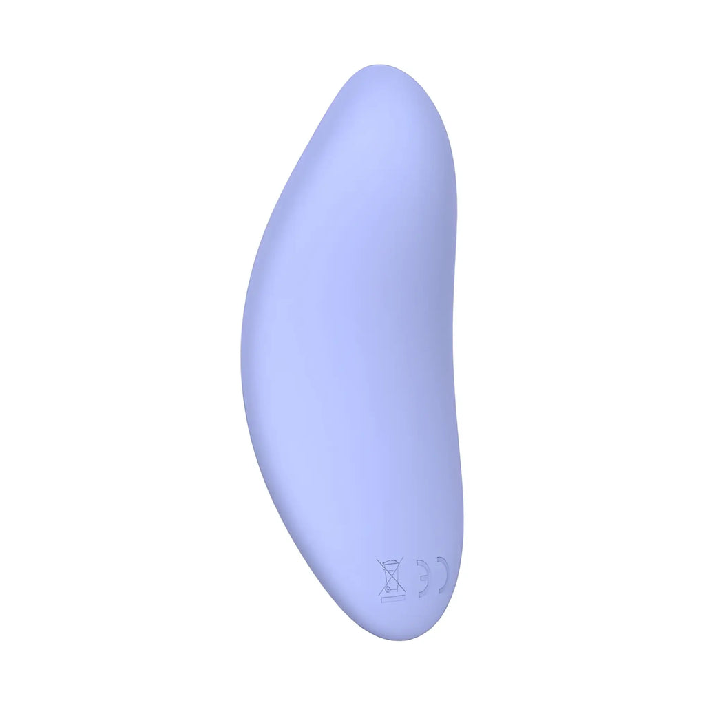 Sxe destiny vibrating massager in smooth lavender silicone with sleek elongated oval shape for targeted massage
