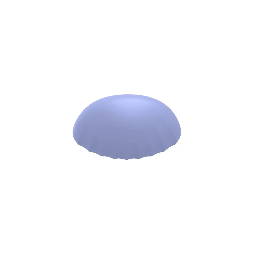 SXE Destiny vibrating massager soft lavender silicone dome cover with scalloped edge for comfortable use