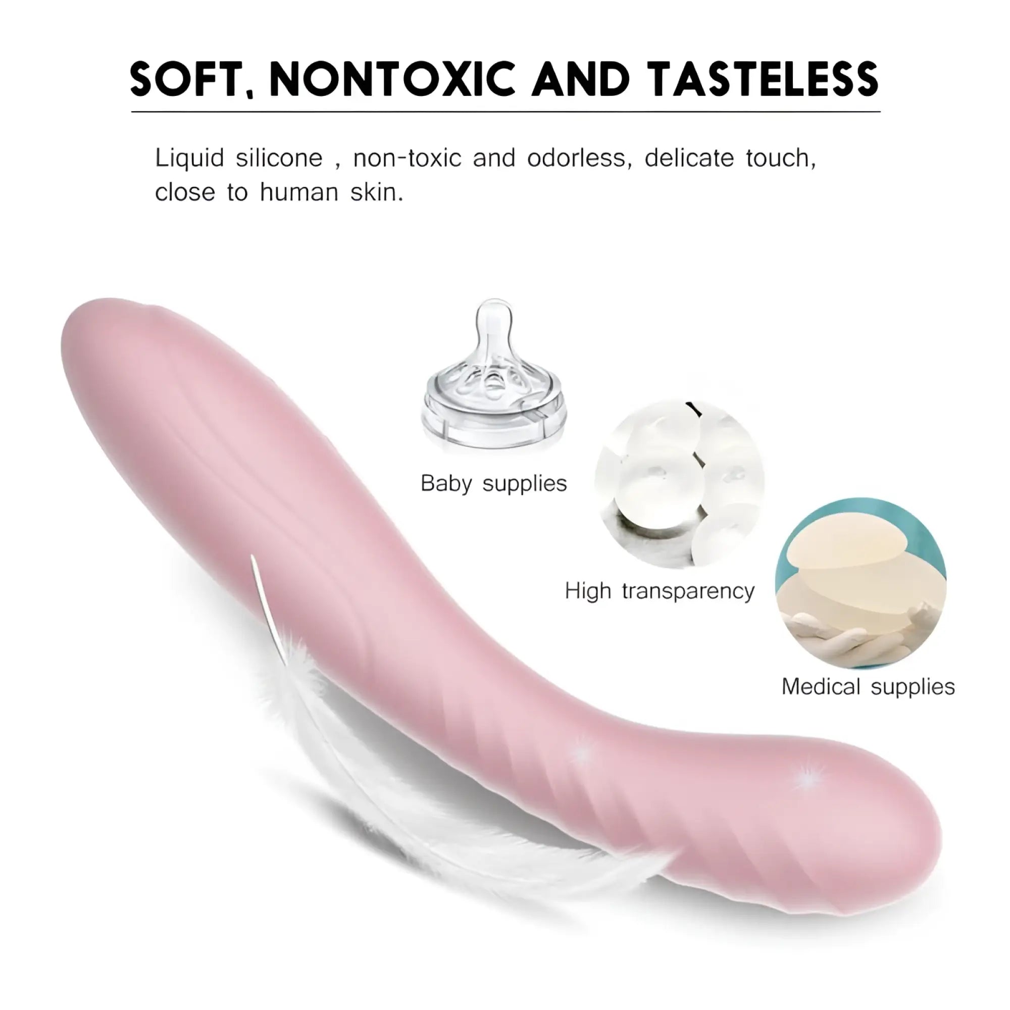 Pink sxE maya curve silicone vibrator with smooth curved design and subtle textured ridges along its length