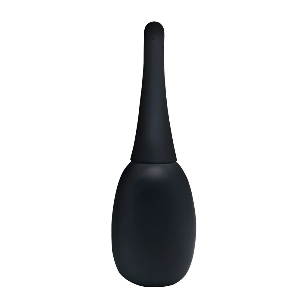 Black silicone nasal irrigation nozzle with anti-backflow feature for SXE silicone shower head douche 150ml