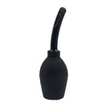 Black silicone bulb syringe with curved nozzle and textured grip for sxe silicone hydro-dispersion anti-backflow douche 310ml