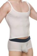 PetitQ Men's Tank Top Attan Rib White