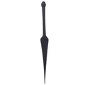 Black silicone dart-shaped Tantus Dragon Tail Onyx with rounded top and tapered point for personal use