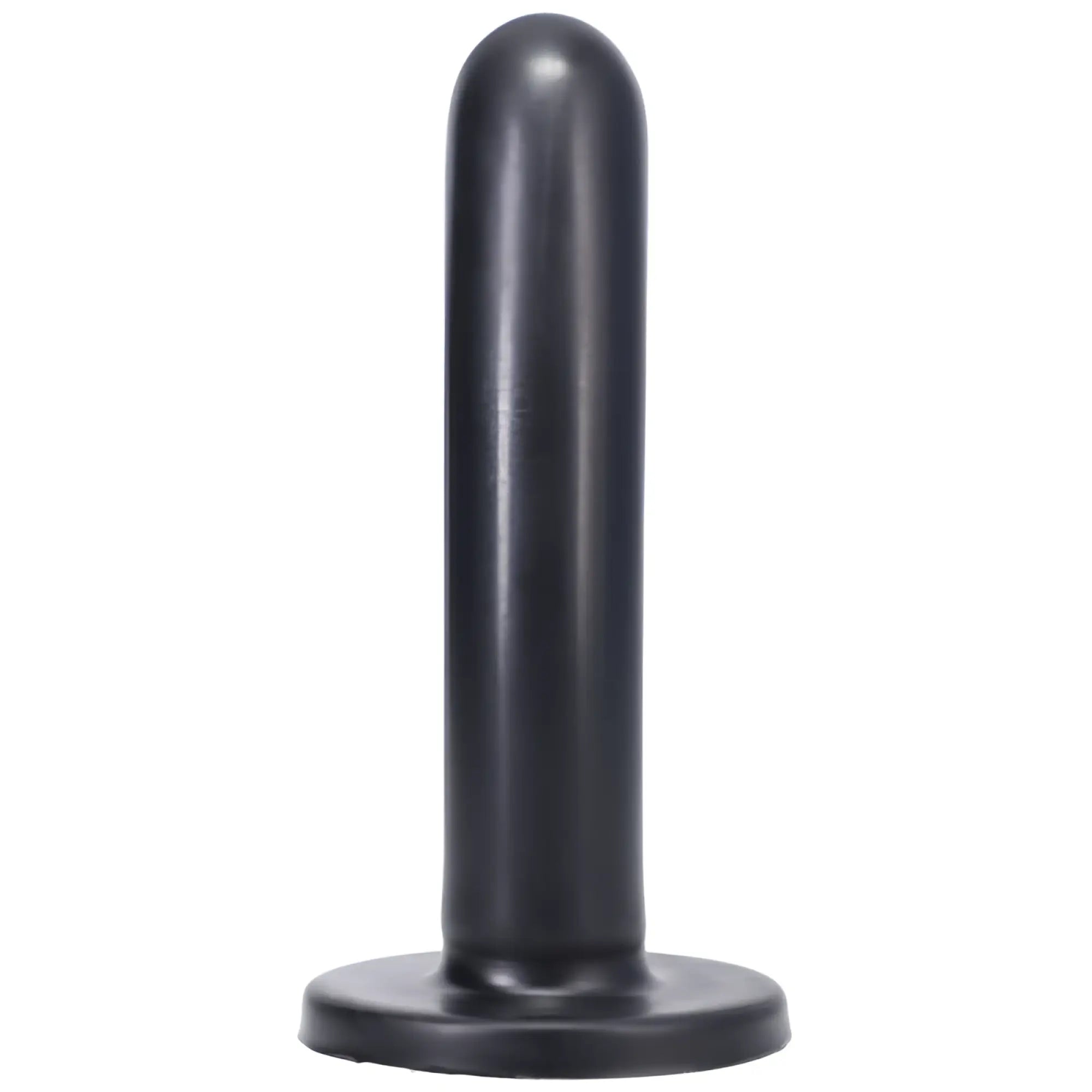 Black silicone dildo with rounded head and flat base medium onyx by tantus for versatile pleasure use