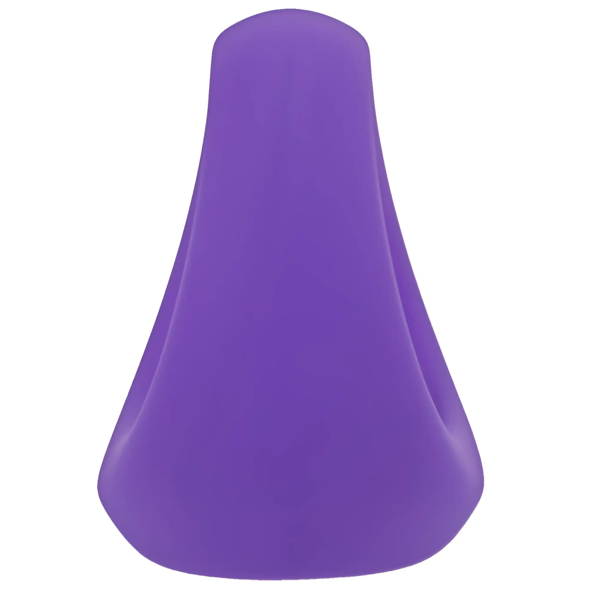 Purple silicone bicycle seat cover shown from the back side designed for comfort and durability
