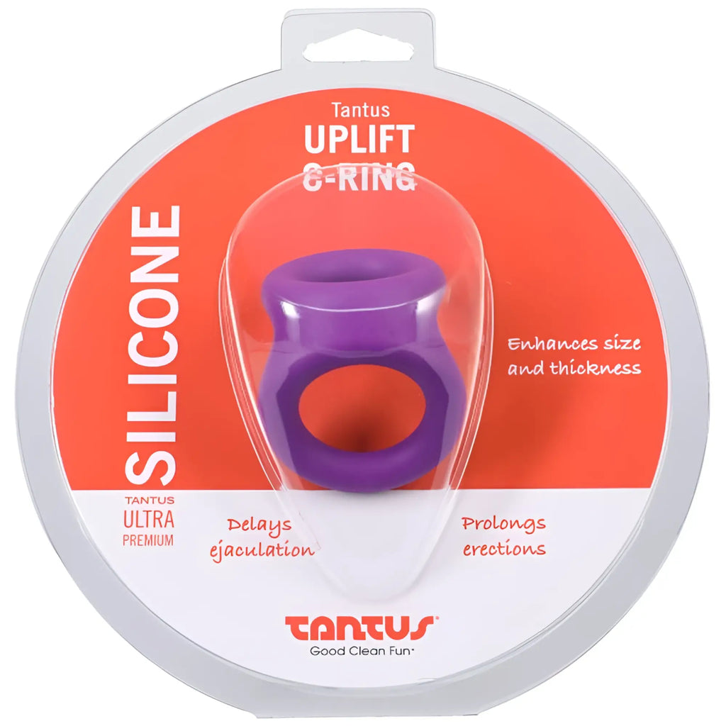 Purple silicone uplift g-ring by tantus designed for enhanced size and thickness in lilac color