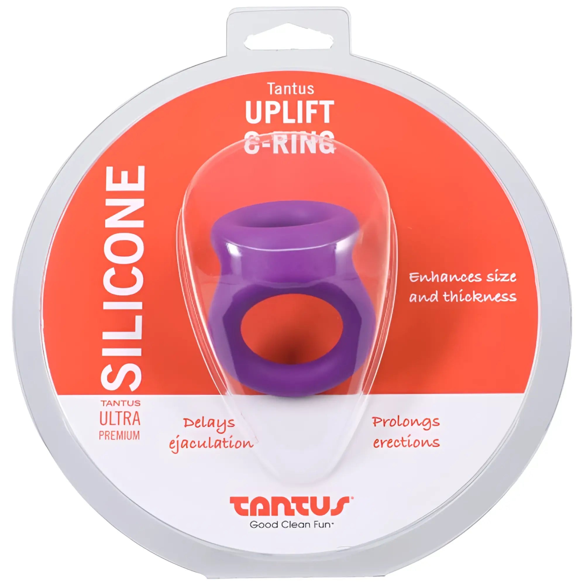 Purple silicone uplift g-ring by tantus designed for enhanced size and thickness in lilac color