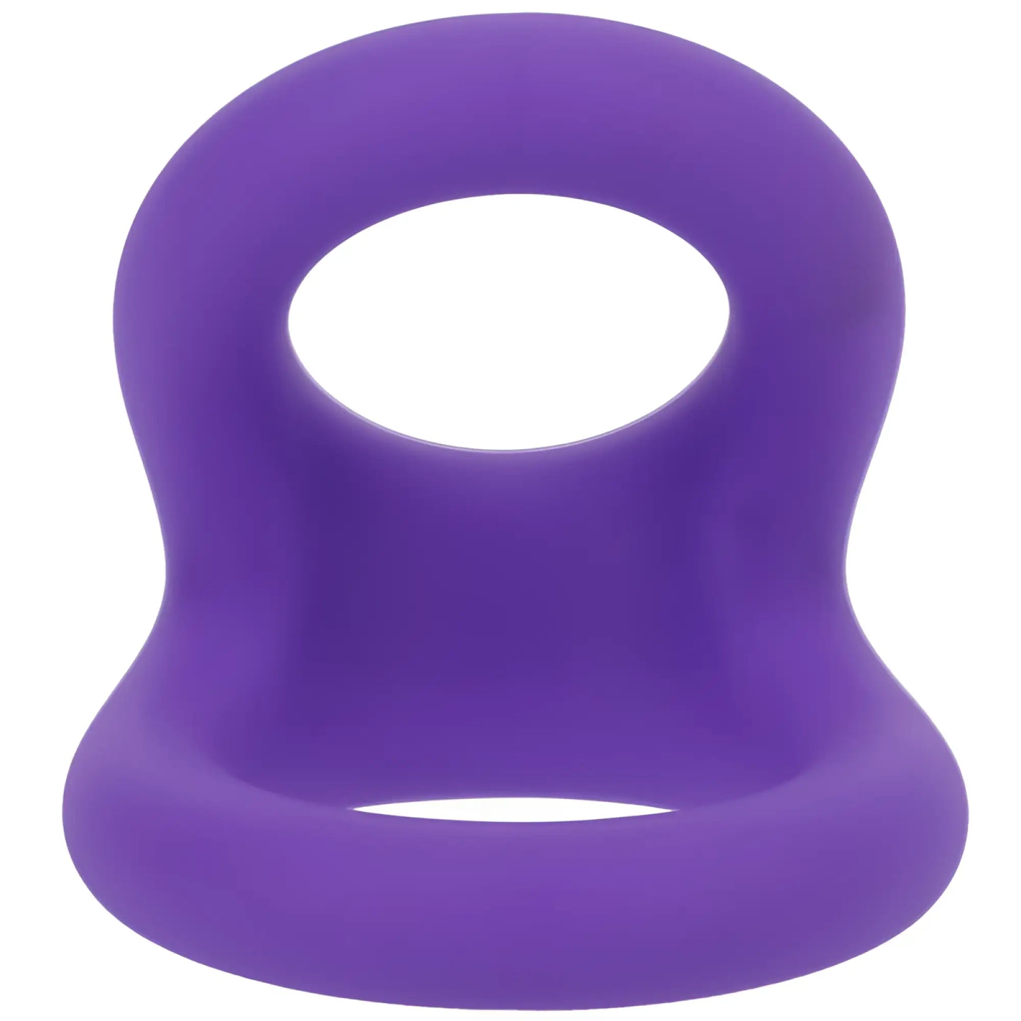 Purple Tantus Uplift silicone cock ring with smooth rounded design and oval opening in lilac color