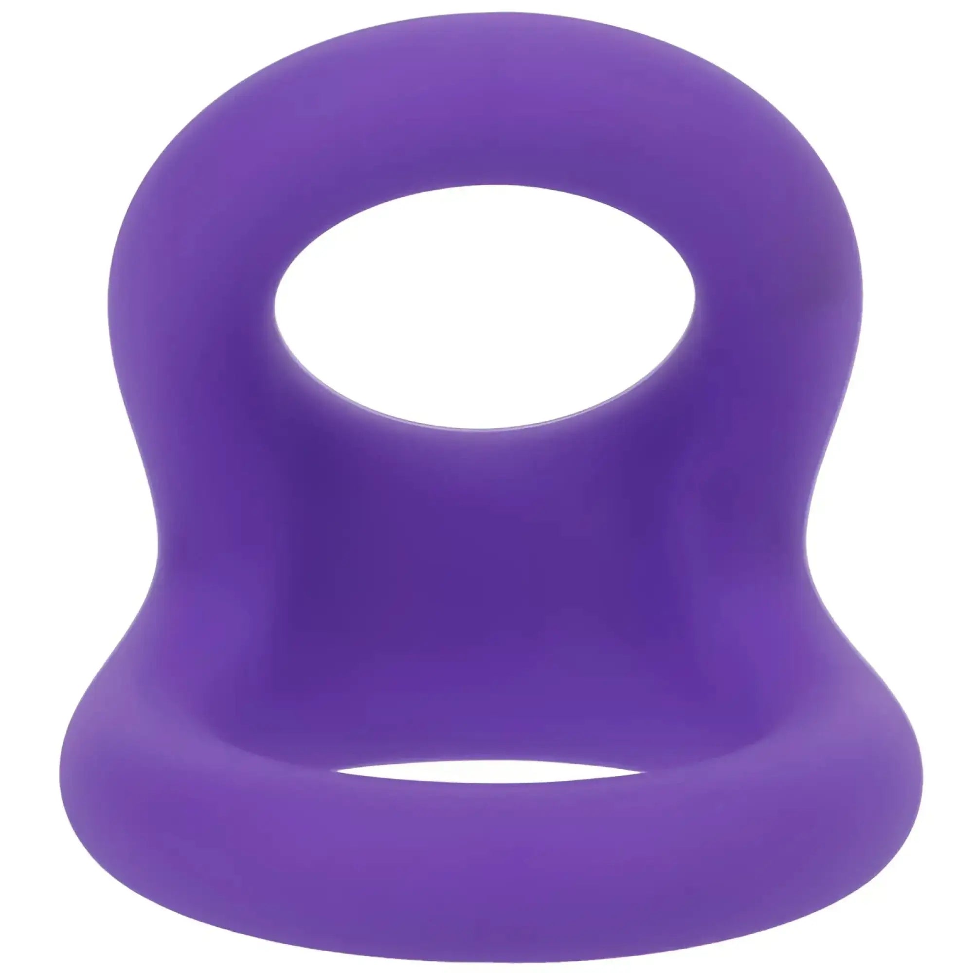 Purple Tantus Uplift silicone cock ring with smooth rounded design and oval opening in lilac color