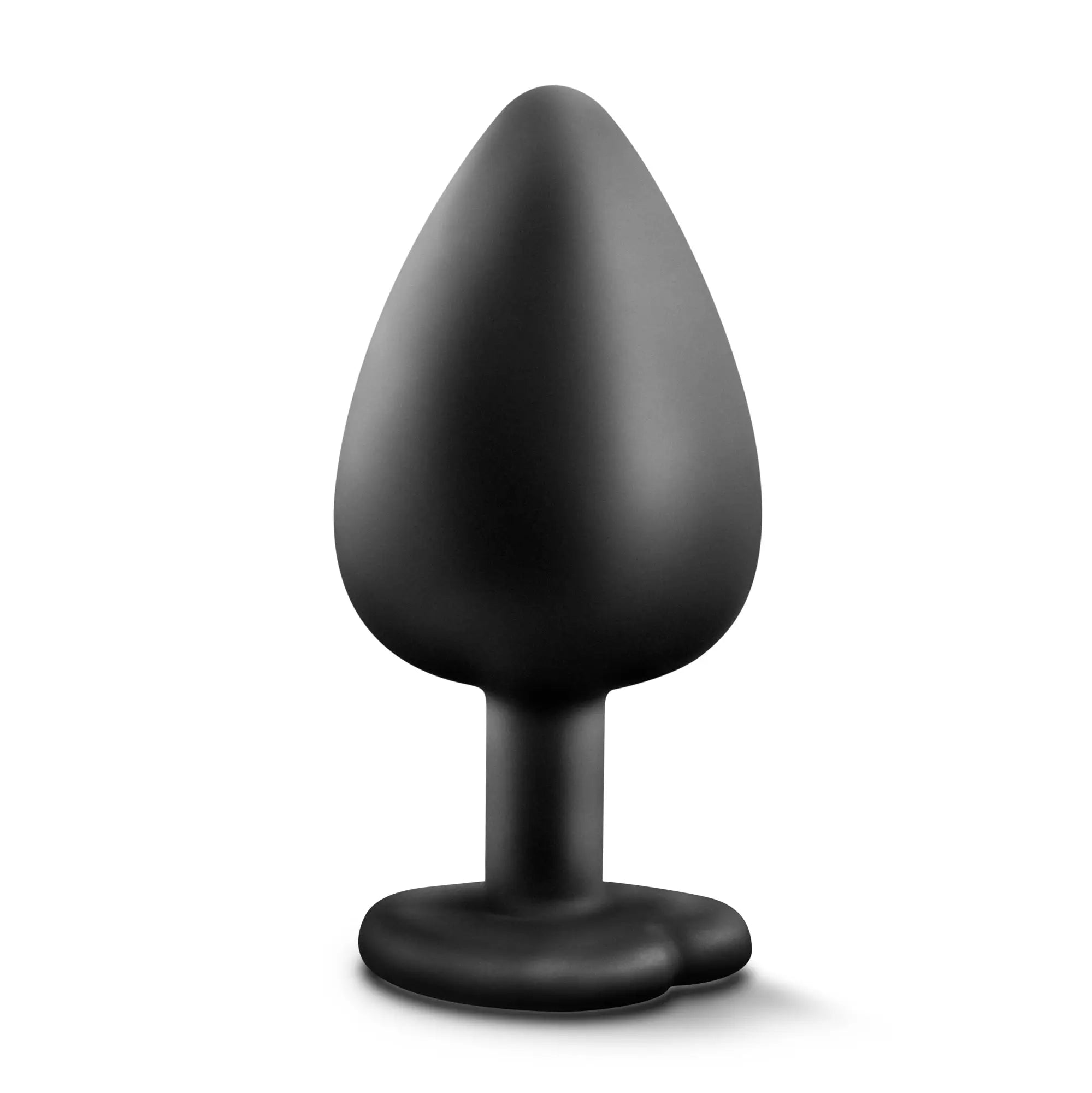 Temptasia temptasia bling plug large black silicone anal plug with smooth teardrop head and wide flat base for secure placement