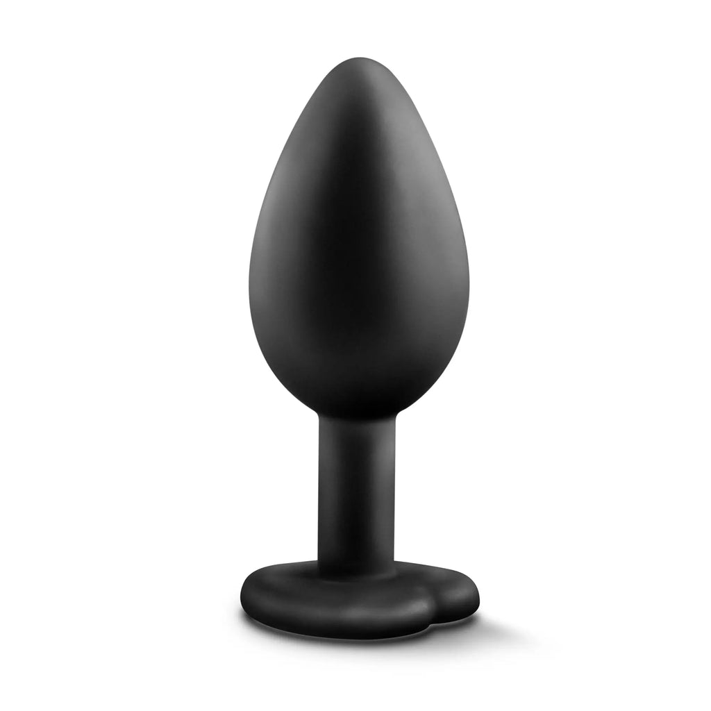 Temptasia Temptasia bling plug small black silicone butt plug with smooth teardrop head and wide flat base for secure placement