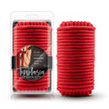Red braided cotton bondage rope 32 feet long 1 inch wide temptasia temptasia bondage rope 10m red