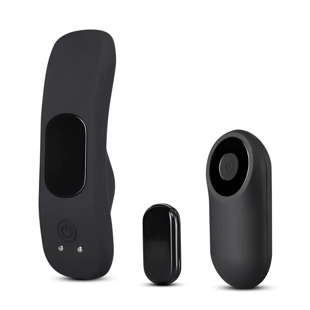 Black silicone remote control and receiver set for temptasia panty vibe personal vibration device