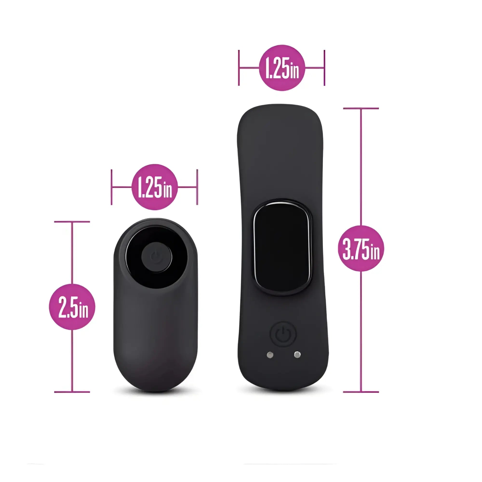 Black silicone Temptasia panty vibe with remote control and receiver for personal pleasure use