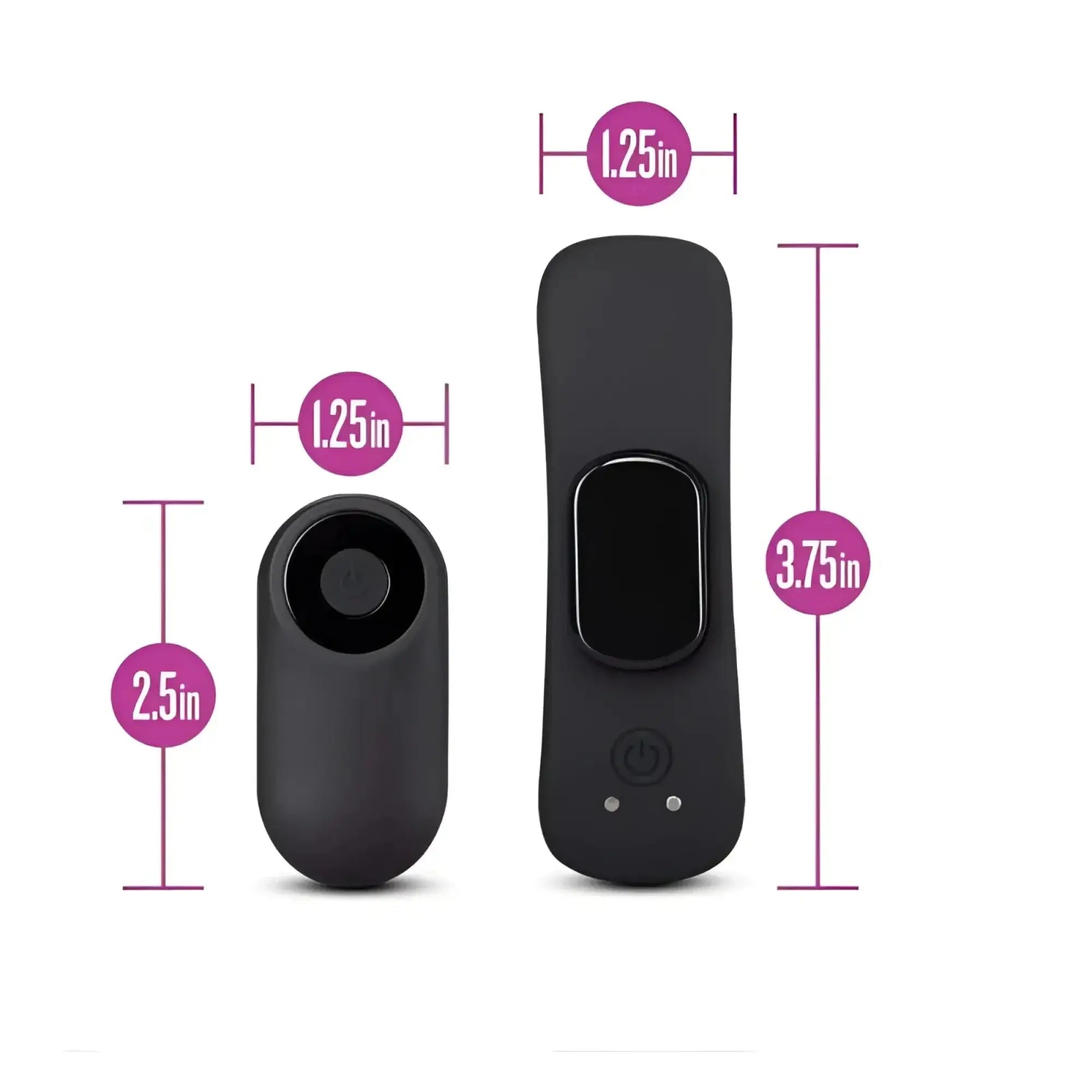 Black silicone Temptasia panty vibe with remote control and receiver for personal pleasure use